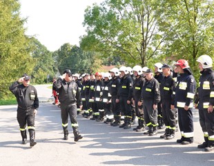 Ćwiczenia strażackie w Goszczy