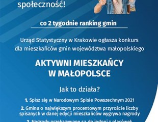 "Aktywni mieszkańcy w Małopolsce" konkurs GUS