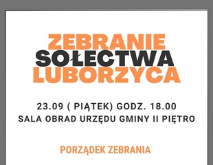 Zebranie wsi Luborzyca - 23.09.2022