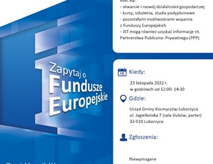Konsultacje na temat możliwości pozyskania funduszy europejskich
